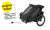Thule Anhänger Chariot SPORT 2 Double, schwarz 20 ,  Sorglos-Paket inkl. Kupplungsmontage und Sicherheitscheck 