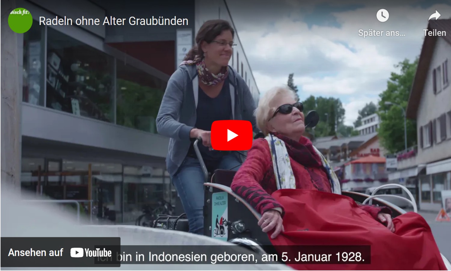 Christiania Taxi-Bike Rikscha im Film, Velociped Kriens/Luzern